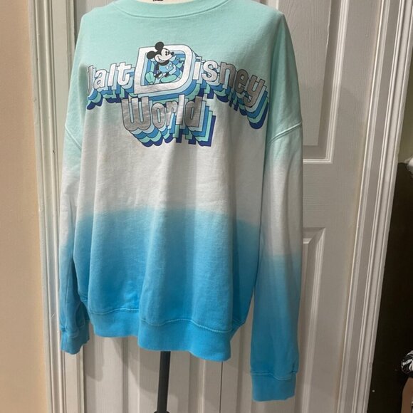 Kawaii walt Disney World Tie Dye teal colors Sweatshirt Size XL 100% Cotton - Picture 10 of 12